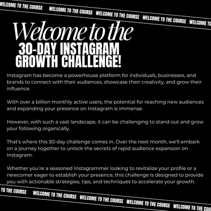 30 Day Instagram Growth Challenge With MRR