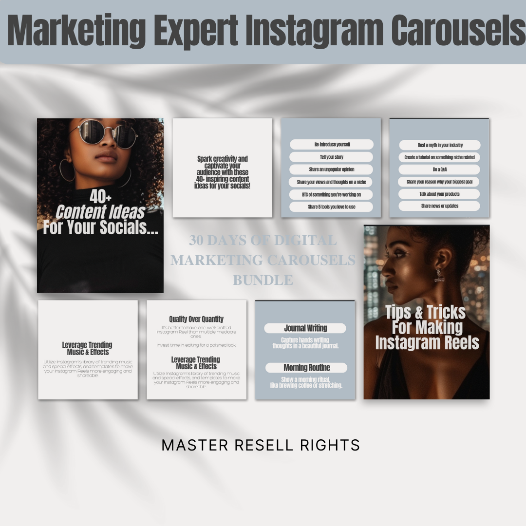 30 Days Of Digital Marketing Carousels Bundle